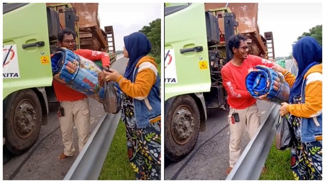 kisah pertemuan romantis suami dan istri di pinggir tol cipali