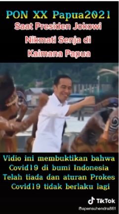 hoaks video presiden jokowi saat hadiri pon xx papua