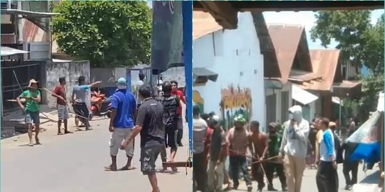 Halau Perang Warga di Adonara, 1 Anggota Polisi Terkena Panah