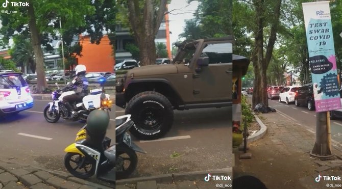 jeep jenderal bintang 3 tni dikawal polisi militer jadi perhatian