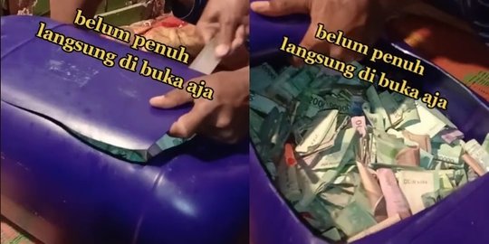 Viral Video Pria Bongkar Tabungan dalam Jerigen, Totalnya Bikin Publik Penasaran