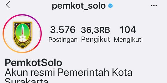 Akun Instagram Pemkot Solo Diretas Masih Dalam Pemulihan