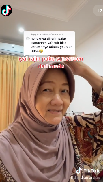 nenek umur 80 tahun ungkap rahasia kecantikannya