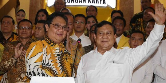 Dorong Prabowo Capres, Gerindra Pilih Cawapres dari Golkar atau PDIP?