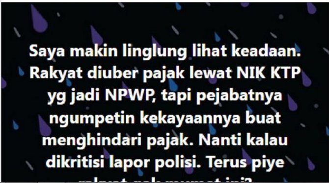 tidak benar semua pemilik ktp wajib bayar pajak