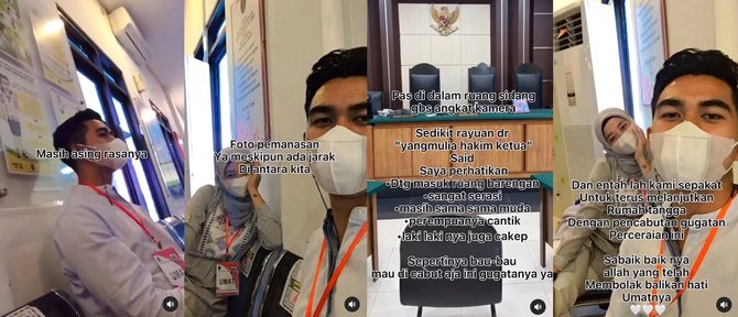 sejoli kompak datang ke sidang cerai