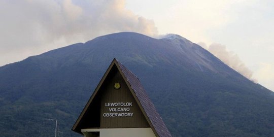 Gunung Ili Lewotolok Erupsi Lagi, Lontarkan Abu Setinggi 800 Meter
