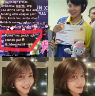 potret polwan cantik dapat medali emas minta bonus jodoh