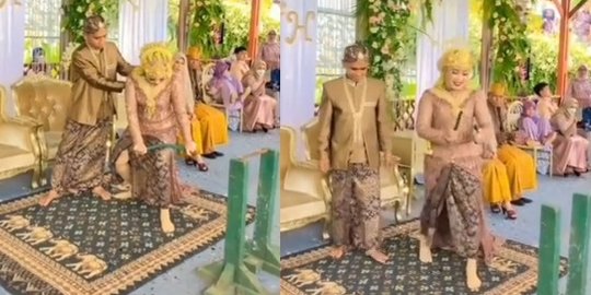 Aksi Pengantin Wanita Patahkan Besi saat Hari Pernikahan Ramai jadi Sorotan