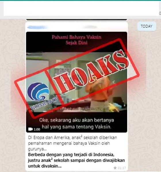 hoaks anak anak di amerika dan eropa diberi pemahaman soal bahaya vaksin