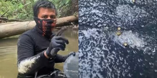 Pria Ini Sangat Bahagia, Saat Mendulang di Pinggir Sungai Menemukan Butiran Emas
