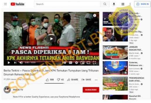 hoaks video kpk temukan uang di rumah anies baswedan