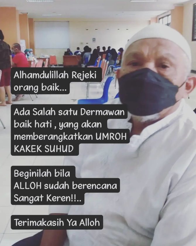 kakek suhud mau diberangkatkan umrah oleh seorang dermawan