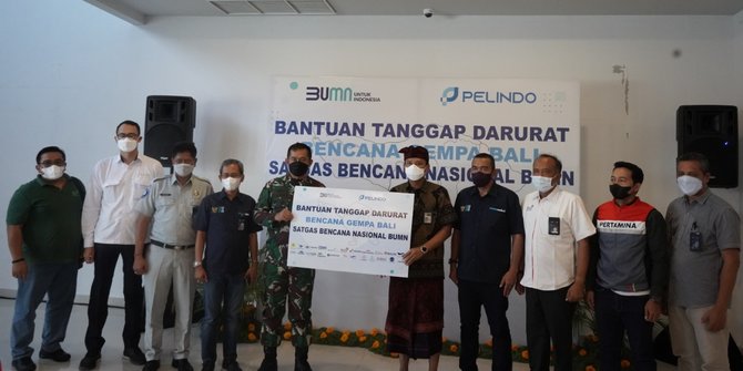 Pelindo Serahkan Bantuan untuk Korban Gempa Bali