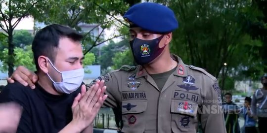 Main Layangan di Markas Brimob, Raffi Ahmad Langsung Dibentak Komandan 'Woi Kalian'
