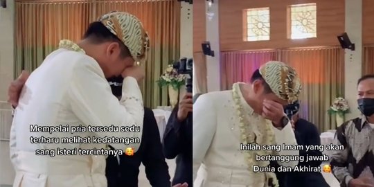 Dipertemukan dengan Istri Usai Akad Nikah, Reaksi Pengantin Pria Ini Bikin Haru