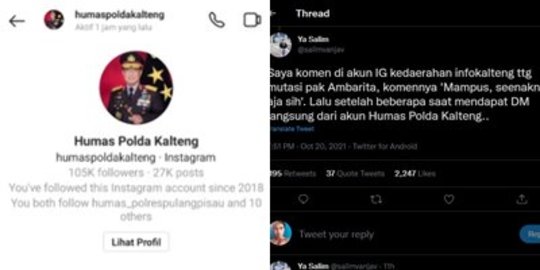 Duduk Permasalahan Polisi 'Gempur' Netizen via DM, Berawal dari Kata 'Mampus'