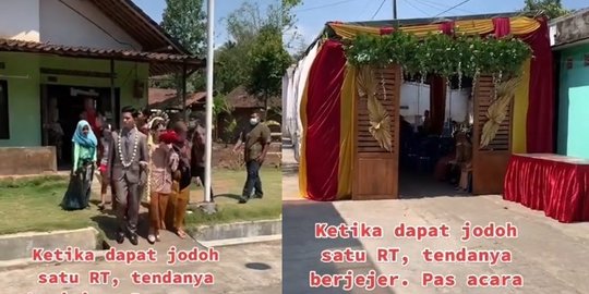 Menikah dengan Tetangga Satu RT, Acara Ngunduh Mantu Pengantin Ini Tinggal Jalan Kaki