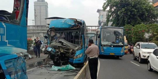 Gandeng TAA Usut Tabrakan 2 Bus Transjakarta, Polisi Cek Kemungkinan Sopir Mengantuk