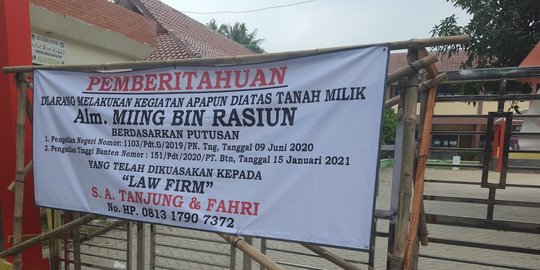 Sekolah Disegel Ahli Waris, Murid SDN di Kabupaten Tangerang Tak Bisa PTM Terbatas