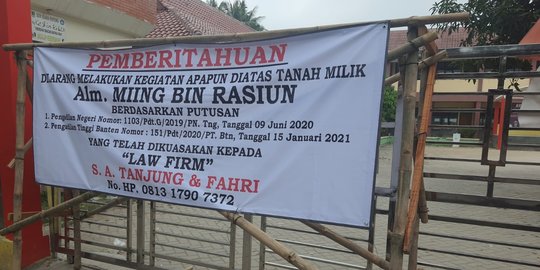 SDN Kiara Payung Disegel, Pemkab Tangerang Proses Pembayaran Hak Pemilik Lahan