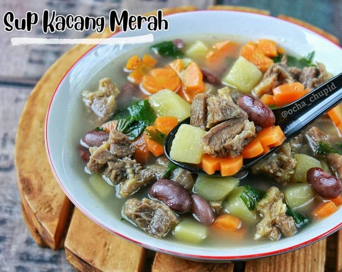 9 resep sup kacang merah sajian menu lezat menyehatkan