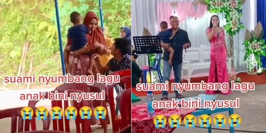 Momen Kocak Pria Asyik Duet Sama Biduan, Didatangi Istri & Anak Langsung Mati Gaya