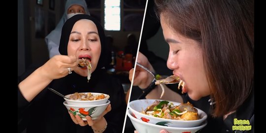 Shanty Istri Denny Cagur Tantang Mantan TKW Makan Bakso Super Pedas, Ini Potretnya