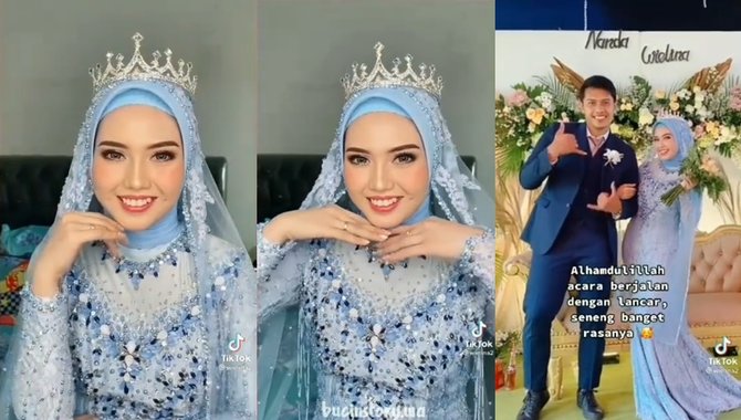 wanita ini serba sendiri saat nikah dari makeup hingga hijab