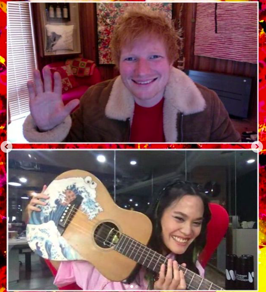 bikin iri rekan artis begini momen sheryl sheinafia saat pandu acara jumpa fans ed sheeran