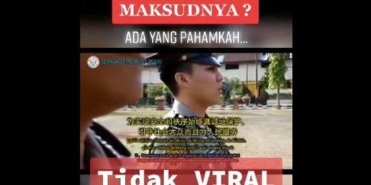 CEK FAKTA: Penjelasan Video Polisi Ucap Pancasila Pakai Bahasa Mandarin