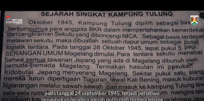 sejarah kampung tulung magelang