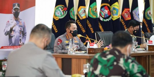 Kapolri Pimpin Rapat Kesiapan Natal dan Tahun Baru 2022 di Sumut