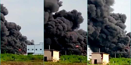 Pabrik Korek Gas di Tangerang Masih Terbakar, Tim Pemadam Hadapi Kendala