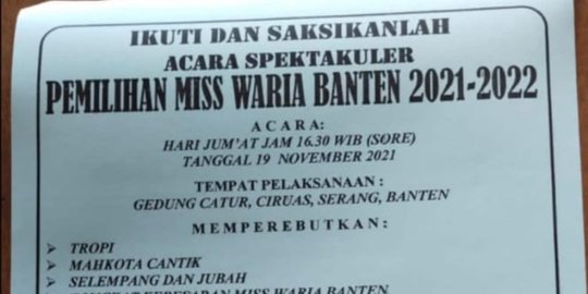 Polisi Pastikan Acara Miss Waria Banten Hoaks
