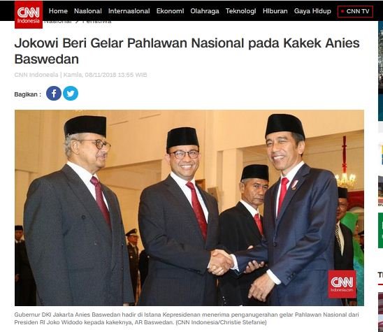 hoaks anies baswedan raih gelar pahlawan internasional 2021