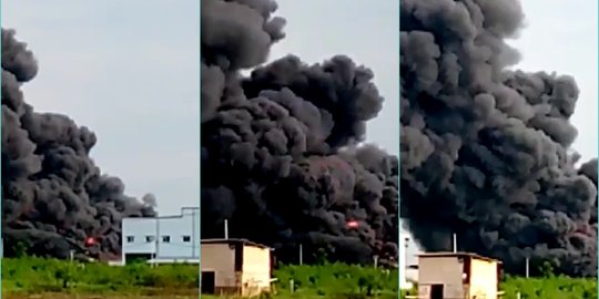 Hari Keempat Pemadaman, Pabrik Korek Api Gas di Tangerang Masih Terbakar