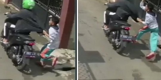 Video Aksi Seorang Bocah Kejar Penjambret Dengan Tangan Kosong