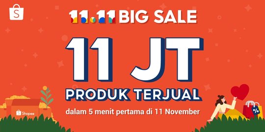 11 Juta Produk Berhasil Terjual dalam 5 Menit Pertama Shopee 11.11 Big Sale