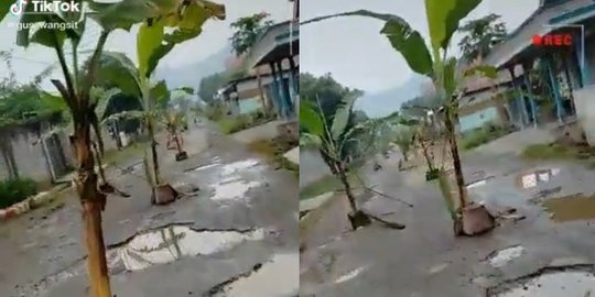 Unjuk Kebolehan Lewati Jalan Rusak dan Berlubang, Aksi Pemotor Ini Ramai Jadi Sorotan