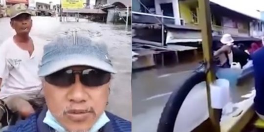 Banjir Besar di Kalimantan Barat, Ini Videonya Jalan Raya Berubah Jadi 'Sungai'