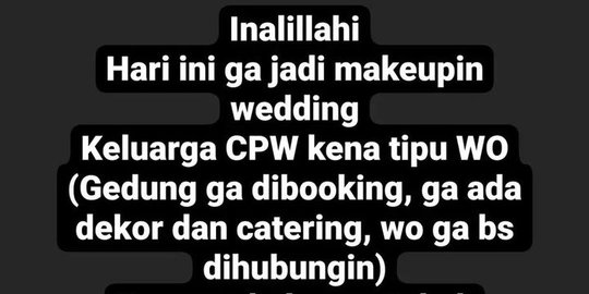 Viral Calon Pengantin Gagal Nikah, Ditipu WO hingga Ditinggal Mempelai Pria