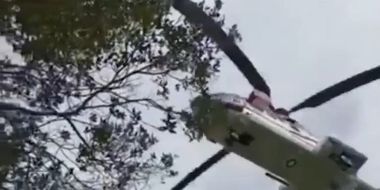 Kunjungan Jokowi ke Lebak Diwarnai Insiden Pohon dan Warung Rusak akibat Helikopter