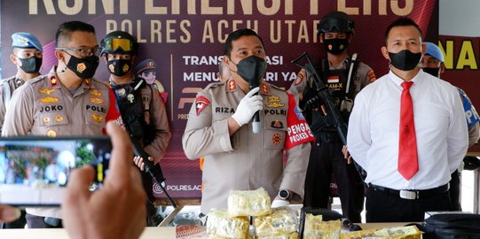 Polisi Tangkap Kurir Narkoba di Aceh Utara, 6 Kg Sabu-Sabu Disita