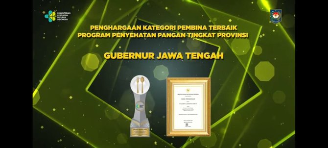 ganjar dinobatkan sebagai gubernur terbaik program penyehatan pangan nasional