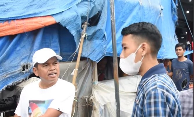 dedi mulyadi murka tak terima di kritik mahasiswa saat bersih bersih pasar