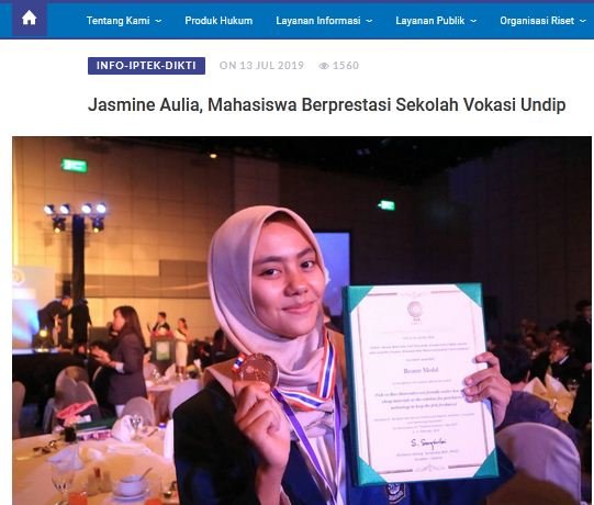 tidak benar mahasiswi penemu pemutih badan tanpa bahan kimia