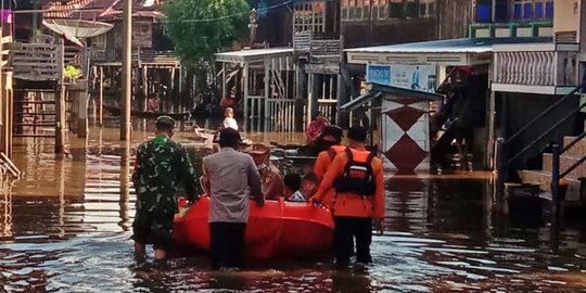 Sungai Batanghari Leko Meluap, 390 Rumah Warga Musi Banyuasin Kebanjiran