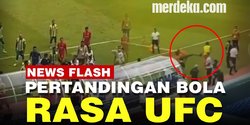 VIDEO: Baku Hantam di Liga 2 Indonesia, Satu Pemain Dikejar Sampai Putari Lapangan