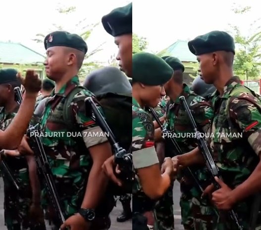 begini tradisi selesai pendidikan raider tni ad